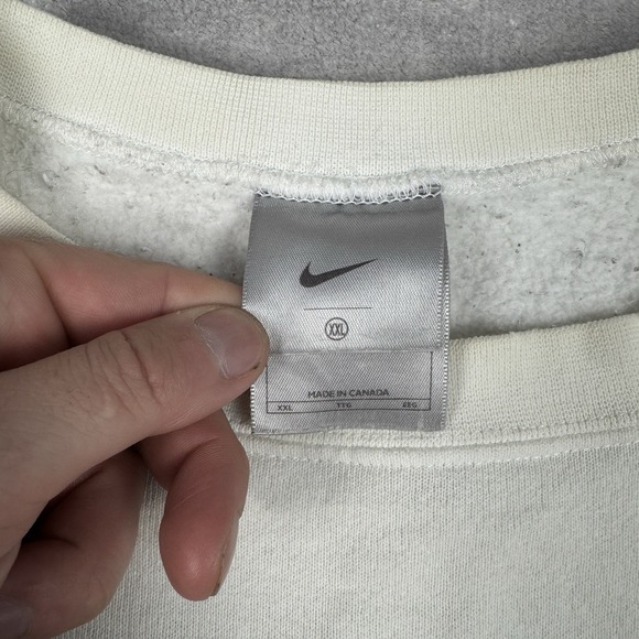 Canada Basketball Sweatshirt Mens 2XL White Vtg Y2K Nike Spell Out Crewneck Gym - Picture 3 of 9